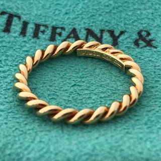 ティファニー(Tiffany & Co.)のTiffany K18YG ナロー ツイストリング　7号(リング(指輪))