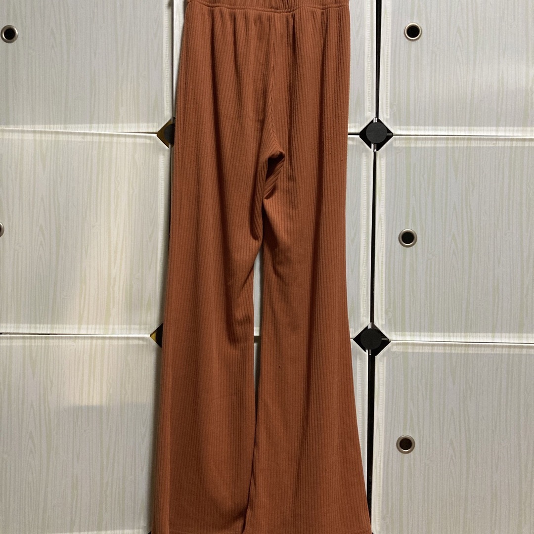Muleau  Rib Flare Pants(Brown)  Sサイズ レディースのパンツ(その他)の商品写真