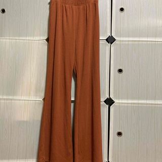 【まとめ割】 Muleau  Rib Flare Pants(Brown)(その他)