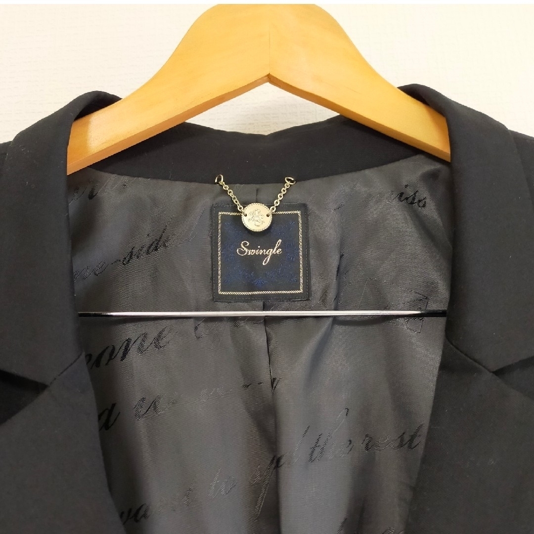 テーラード　ジャケット　レディース　黒　S　スーツ レディースのジャケット/アウター(テーラードジャケット)の商品写真