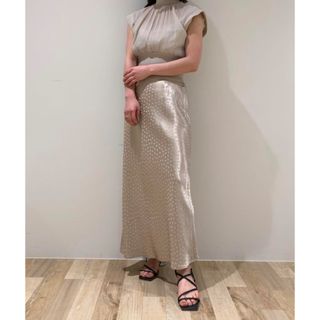 フレイアイディー(FRAY I.D)のフレイアイディー　サテン　ドット　スカート  ワンピース　ZARA アプワイザー(ロングスカート)