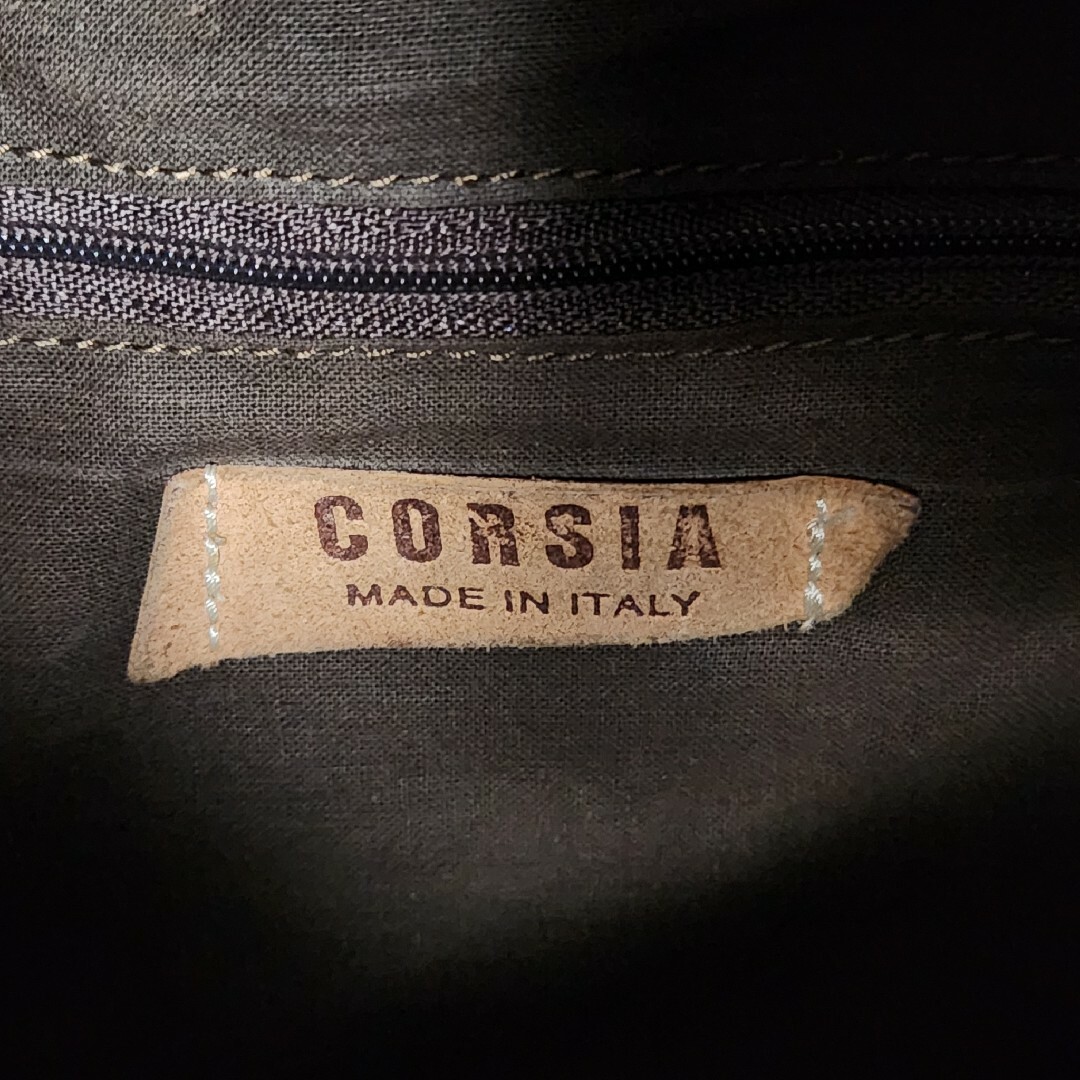 RRL(ダブルアールエル)のVintage MADE IN ITALY イタリア製 茶芯 牛革 肉厚トートバ メンズのバッグ(トートバッグ)の商品写真