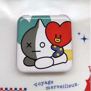 ビーティーイシビル(BT21)の★ BT21 スクエア缶  空き缶 ●TATA/VAN  ラインフレンズ(キャラクターグッズ)