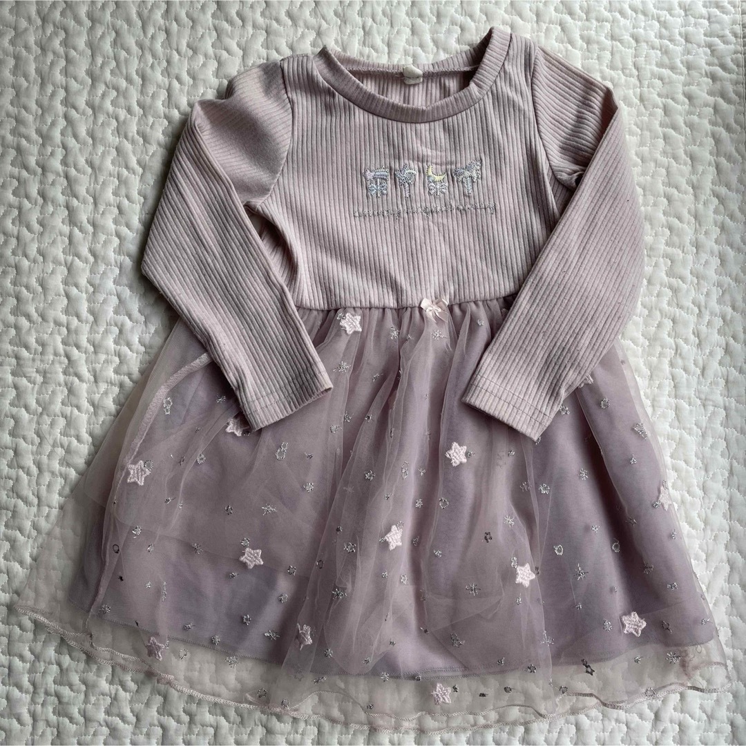 チュールワンピース　95 キッズ/ベビー/マタニティのキッズ服女の子用(90cm~)(ワンピース)の商品写真