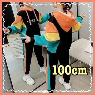 キッズ セットアップ 女の子 男の子 100 トレーナー スウェット 韓国子供服(その他)