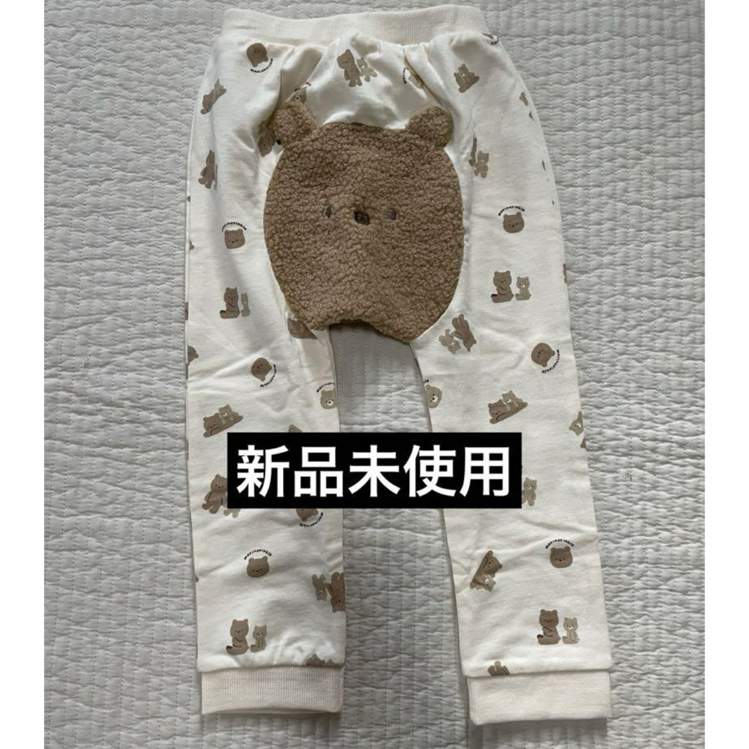 新品未使用　くま　コットンパンツ　100 キッズ/ベビー/マタニティのキッズ服女の子用(90cm~)(パンツ/スパッツ)の商品写真