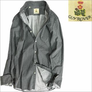 ギローバー(GUY ROVER)のJ5150 美品 ギローバー 花柄 総柄 ホリゾンタルカラーシャツ グレー 37(シャツ)