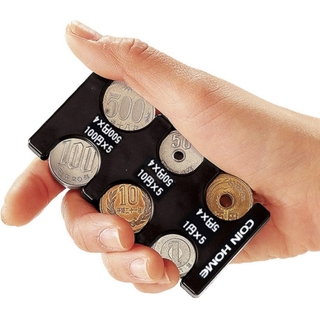 携帯コインホルダー 「コインホーム」   コイン収納  ブラック(コインケース/小銭入れ)