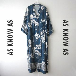 アズノウアズ(AS KNOW AS)の美品　AS KNOW AS／アズノウアズ★　花柄　ロングワンピース(ロングワンピース/マキシワンピース)