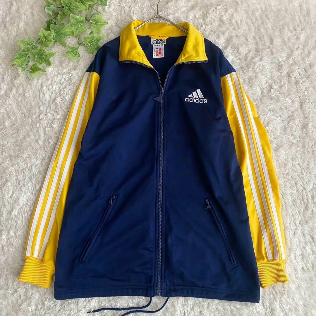 adidas(アディダス)の90s アディダス トラックトップ パフォーマンスロゴ 万国旗 バイカラー L メンズのトップス(ジャージ)の商品写真