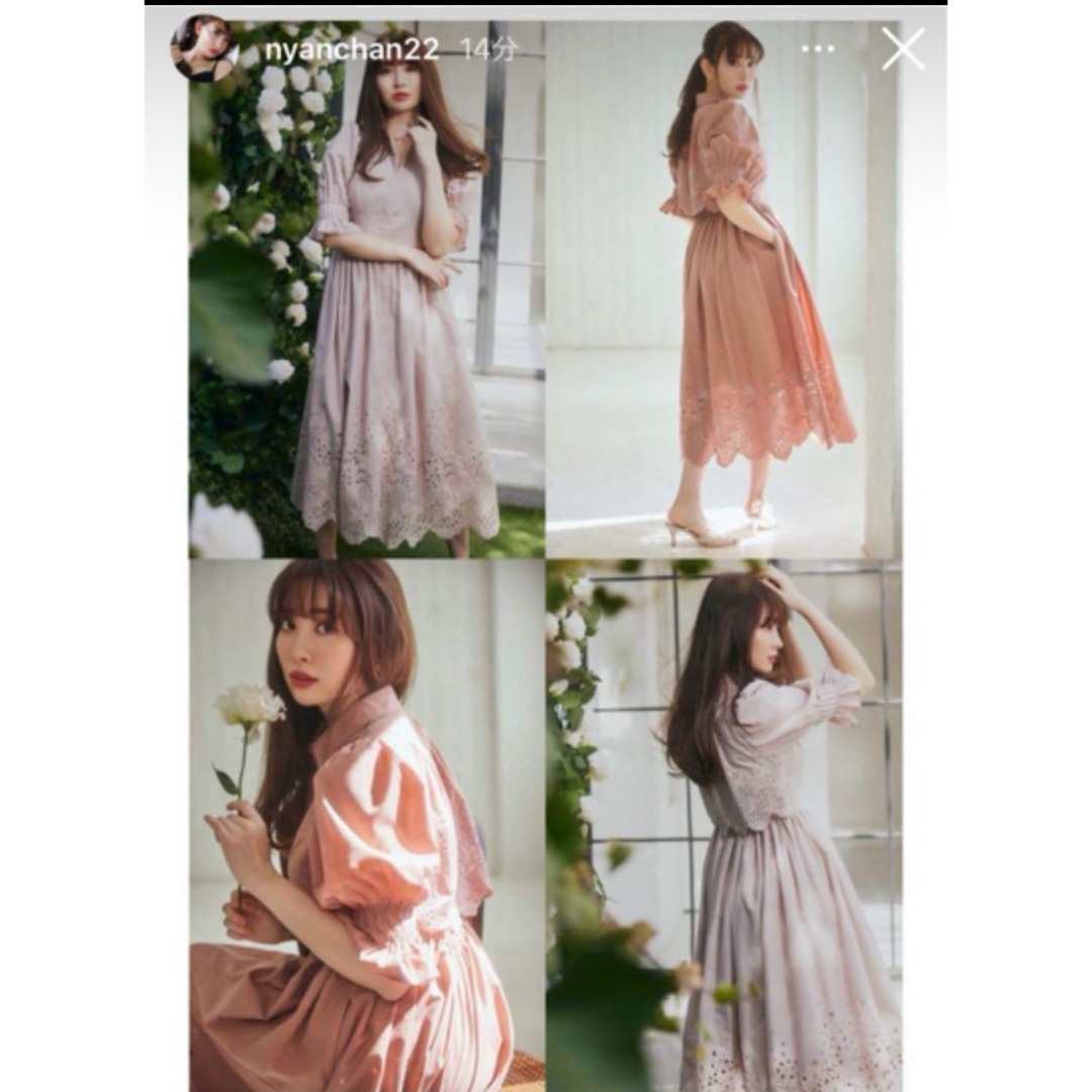SNIDEL(スナイデル)の定価26800円Herlipto♡BackLaceMidiShirt Dress レディースのワンピース(ロングワンピース/マキシワンピース)の商品写真