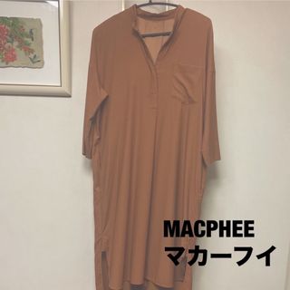 マカフィー(MACPHEE)の☆ トゥモローランド❗️　MACPHEE！上品コーラルオレンジ！春夏ワンピース(ロングワンピース/マキシワンピース)