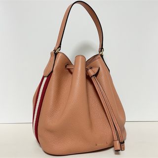 Bally - BALLY バリー 巾着 ハンドバッグ シボ革 レザー 美品 サイドライン