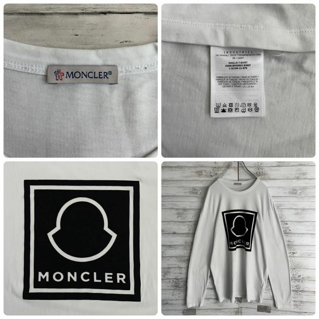 MONCLER(モンクレール)の9446【希少Lサイズ】モンクレール☆ビッグロゴ定番カラーロングtシャツ　美品 メンズのトップス(Tシャツ/カットソー(七分/長袖))の商品写真