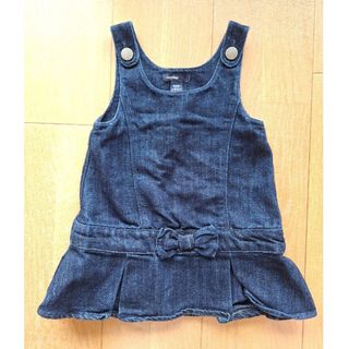 ベビーギャップ(babyGAP)のbabyGAP　デニム　ワンピース　キッズ　ベビー　80　女の子　りぼん(ワンピース)