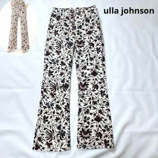 ウラジョンソン(ULLA JOHNSON)のウラジョンソン 総柄フレアパンツ　 ハイウエストパンツ　ボタニカル　美脚(デニム/ジーンズ)