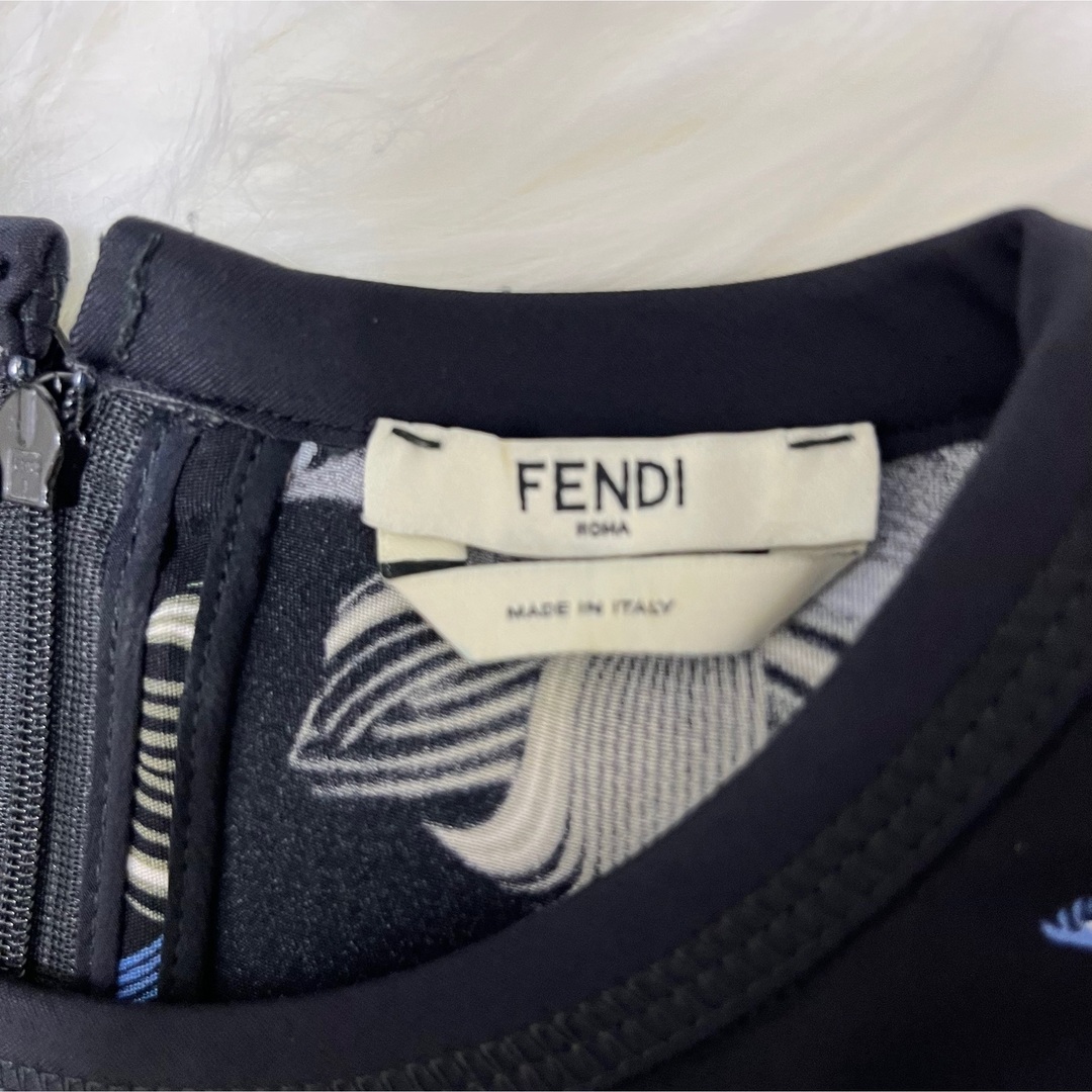 FENDI(フェンディ)のFENDI フェンディ オーキッド アシンメトリー ワンピース 15ss ミラノ レディースのワンピース(ひざ丈ワンピース)の商品写真