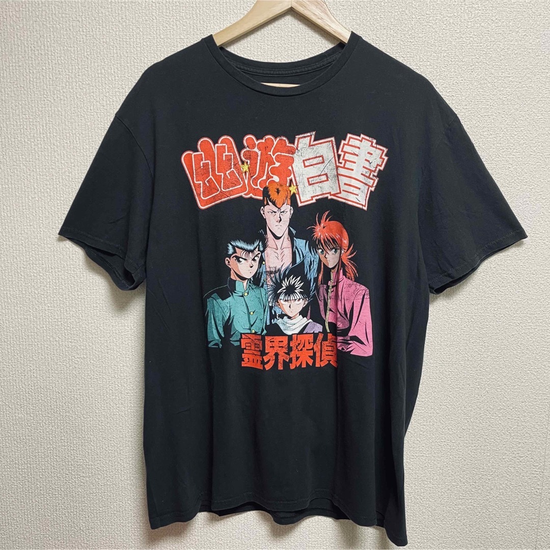 90s 希少XL 幽☆遊☆白書　Tシャツ アニメTシャツ　海外公式　幽遊白書 メンズのトップス(Tシャツ/カットソー(半袖/袖なし))の商品写真