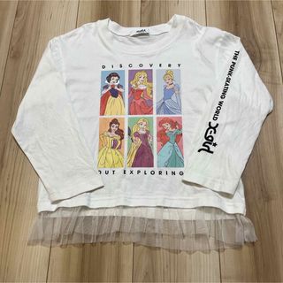 エックスガールステージス(X-girl Stages)のエックスガール　ディズニープリンセス　長袖Tシャツ(Tシャツ/カットソー)