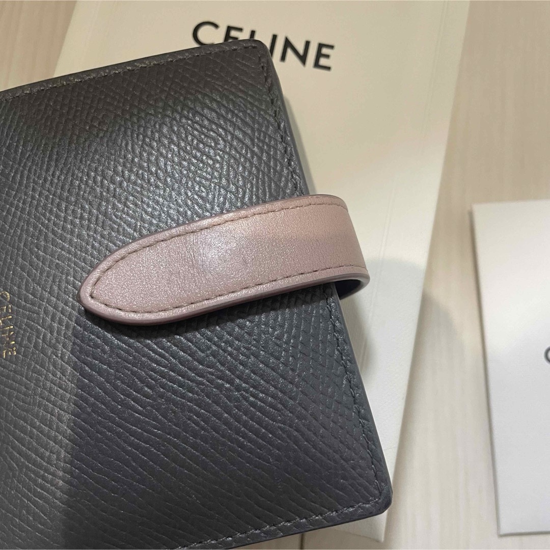 celine(セリーヌ)のCELINE 折り財布 ベルト グレー ピンク  使用感あり レディースのファッション小物(財布)の商品写真