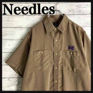 ニードルス(Needles)の9195【即完売モデル】ニードルス☆ワンポイント刺繍ロゴ人気カラーシャツ　美品(シャツ)