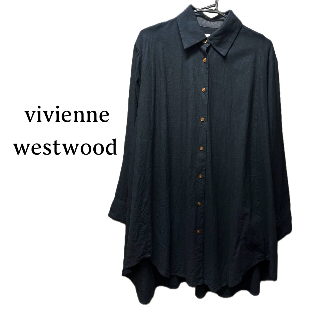 Vivienne Westwood(ヴィヴィアンウエストウッド)のvivienne westwood  オーバーサイズ コットン 長袖 シャツ レディースのトップス(シャツ/ブラウス(長袖/七分))の商品写真