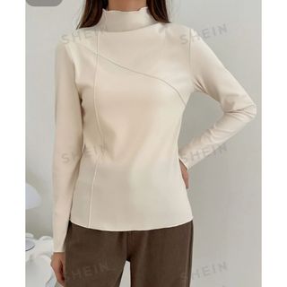 シーイン(SHEIN)のシーイン　モックネック　長袖　XL(Tシャツ/カットソー(七分/長袖))