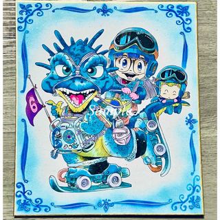 No.90 Dr.スランプ 手描き イラスト ファンアート 原画 『雪原の中で』(アート/写真)