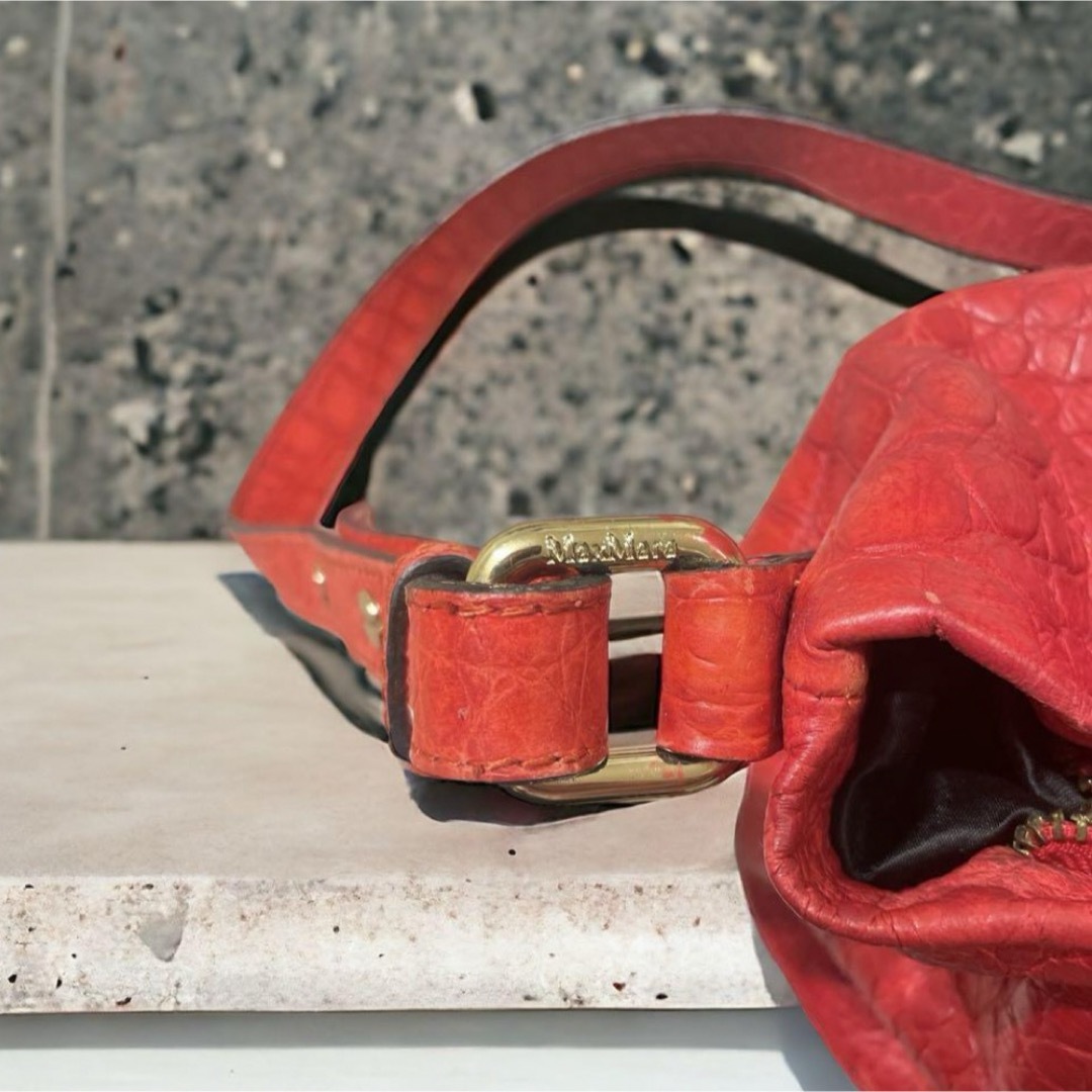 Max Mara(マックスマーラ)の美品【MaxMara】マックスマーラ 2wayハンドバッグ クロコ型押し レザー レディースのバッグ(ハンドバッグ)の商品写真