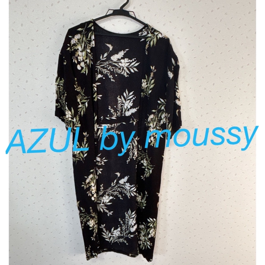 AZUL by moussy(アズールバイマウジー)のアズールバイマウジー　花柄　ロングカーディガン　 レディースのトップス(カーディガン)の商品写真
