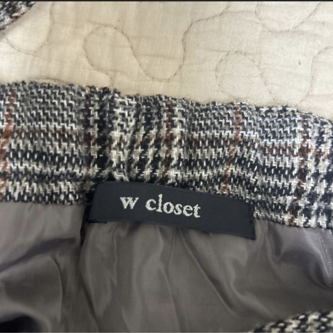 w closet(ダブルクローゼット)のワンピース F スカート ダブルクローゼット ダブクロ Wcloset チェック レディースのワンピース(ひざ丈ワンピース)の商品写真