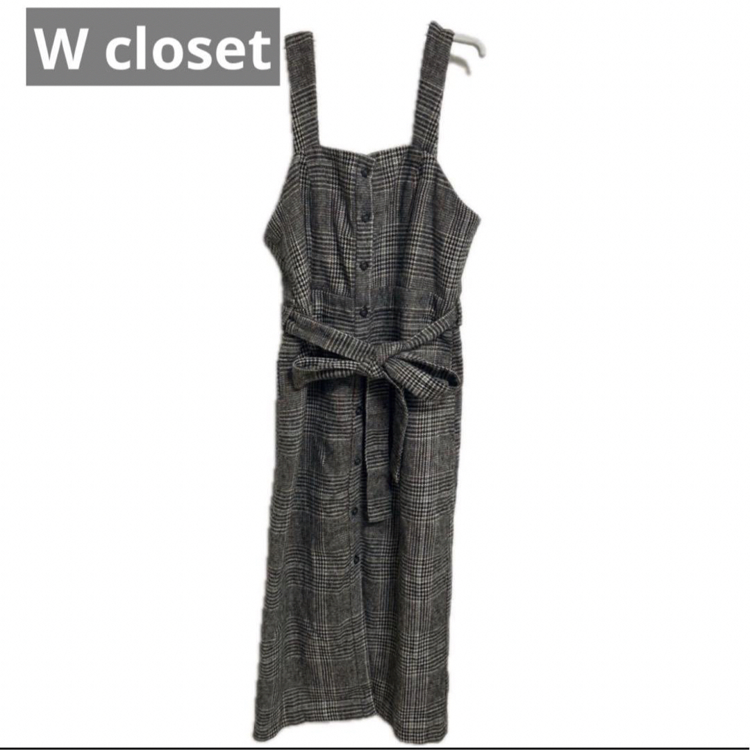 w closet(ダブルクローゼット)のワンピース F スカート ダブルクローゼット ダブクロ Wcloset チェック レディースのワンピース(ひざ丈ワンピース)の商品写真