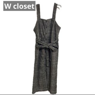 ダブルクローゼット(w closet)のワンピース F スカート ダブルクローゼット ダブクロ Wcloset チェック(ひざ丈ワンピース)