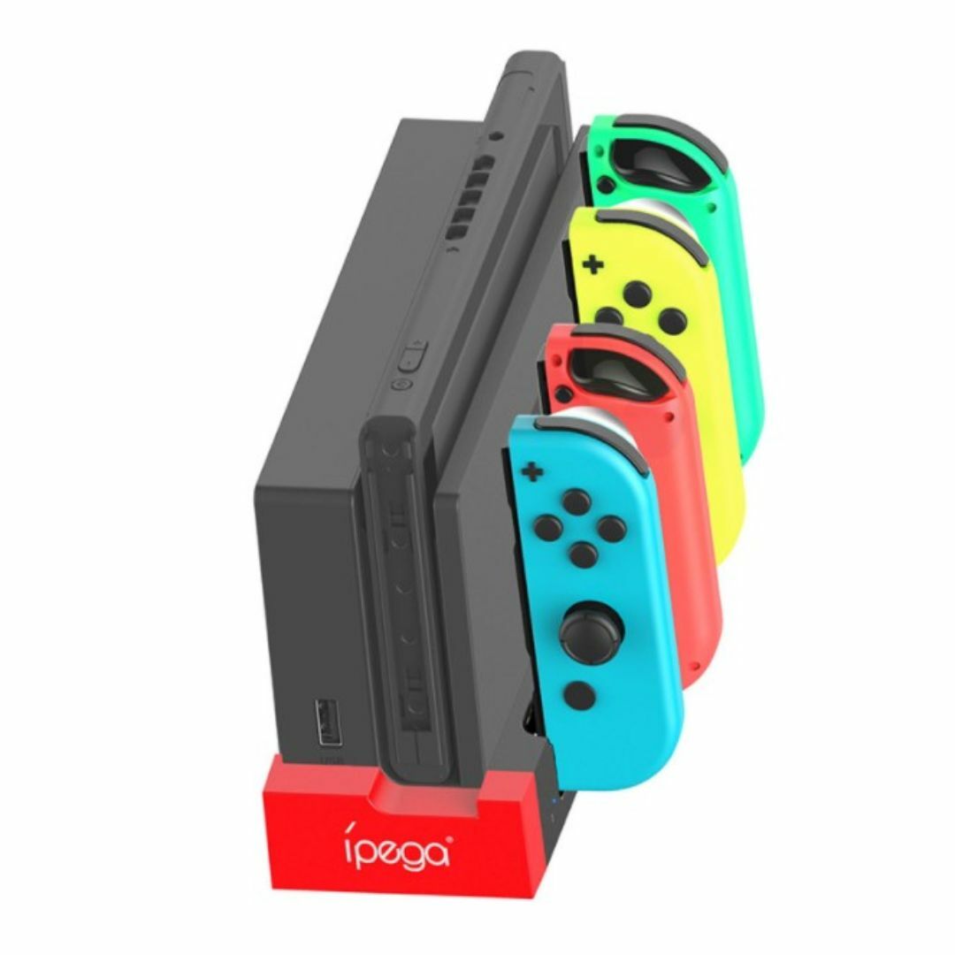 【最新型】Switch Joy-Con4台同時充電スタンド/有線可/指示LED エンタメ/ホビーのゲームソフト/ゲーム機本体(その他)の商品写真