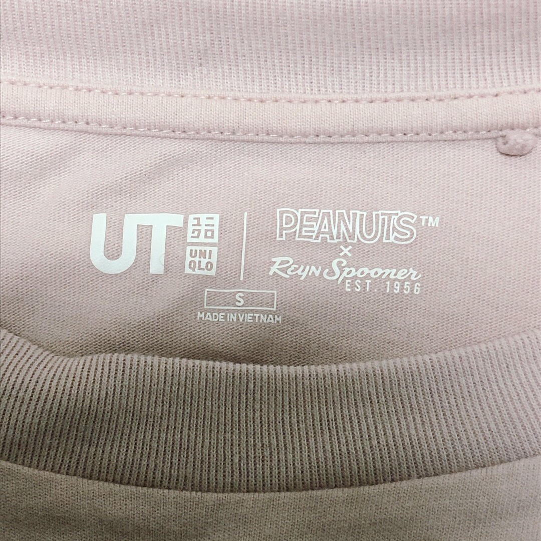 UNIQLO(ユニクロ)の美品 送料無料 PEANUTSトップス Tシャツ ピンク ユニクロコラボ S レディースのトップス(Tシャツ(半袖/袖なし))の商品写真