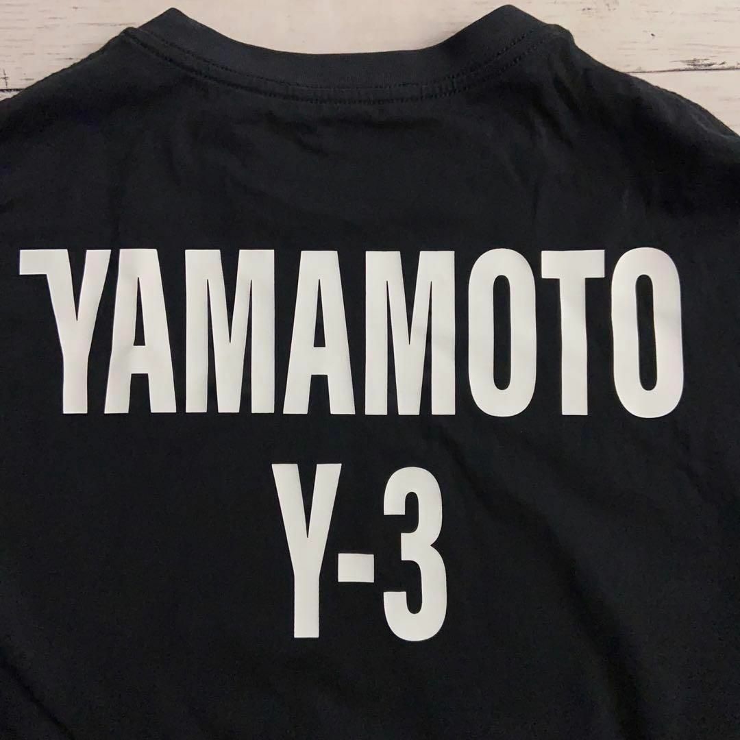 Y-3(ワイスリー)の8500【希少デザイン】Y-3☆ビッグロゴ定番カラーロングtシャツ　長袖　美品 メンズのトップス(Tシャツ/カットソー(七分/長袖))の商品写真