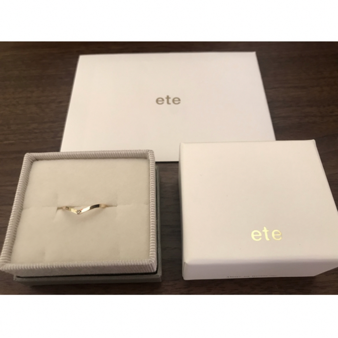 ete(エテ)のete ダイヤモンドリング Vライン レディースのアクセサリー(リング(指輪))の商品写真