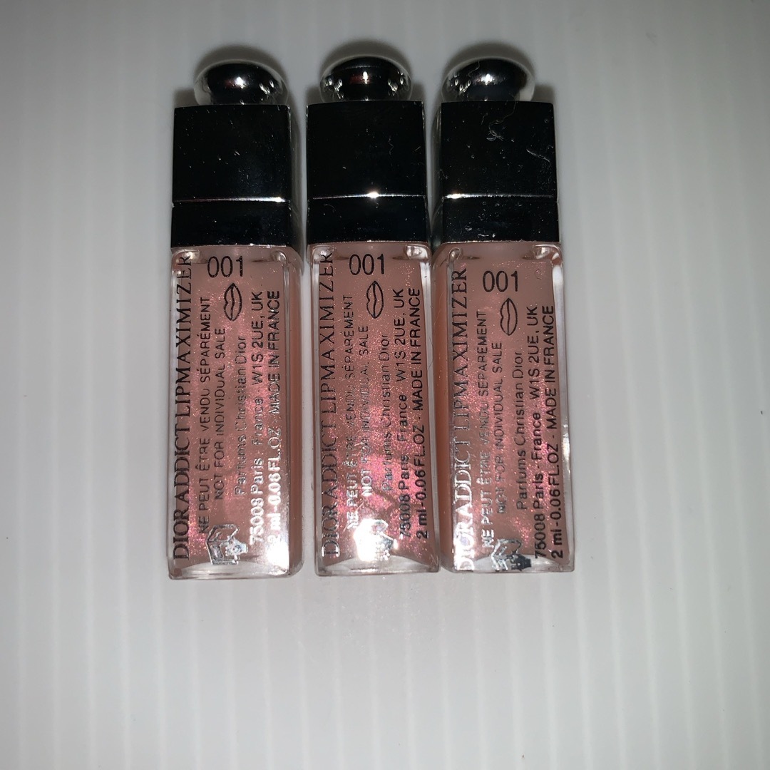 Dior(ディオール)の【ミニサイズ】ディオールアディクトリップマキシマイザー001ピンク2ml×3 コスメ/美容のベースメイク/化粧品(リップグロス)の商品写真