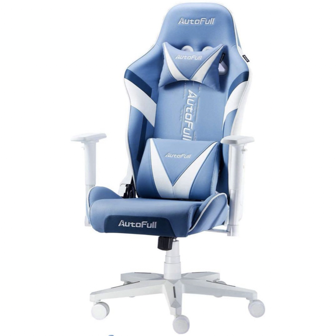 AutoFull C3 ゲーミングチェア 氷山 青 水色 白 インテリア/住まい/日用品の椅子/チェア(デスクチェア)の商品写真