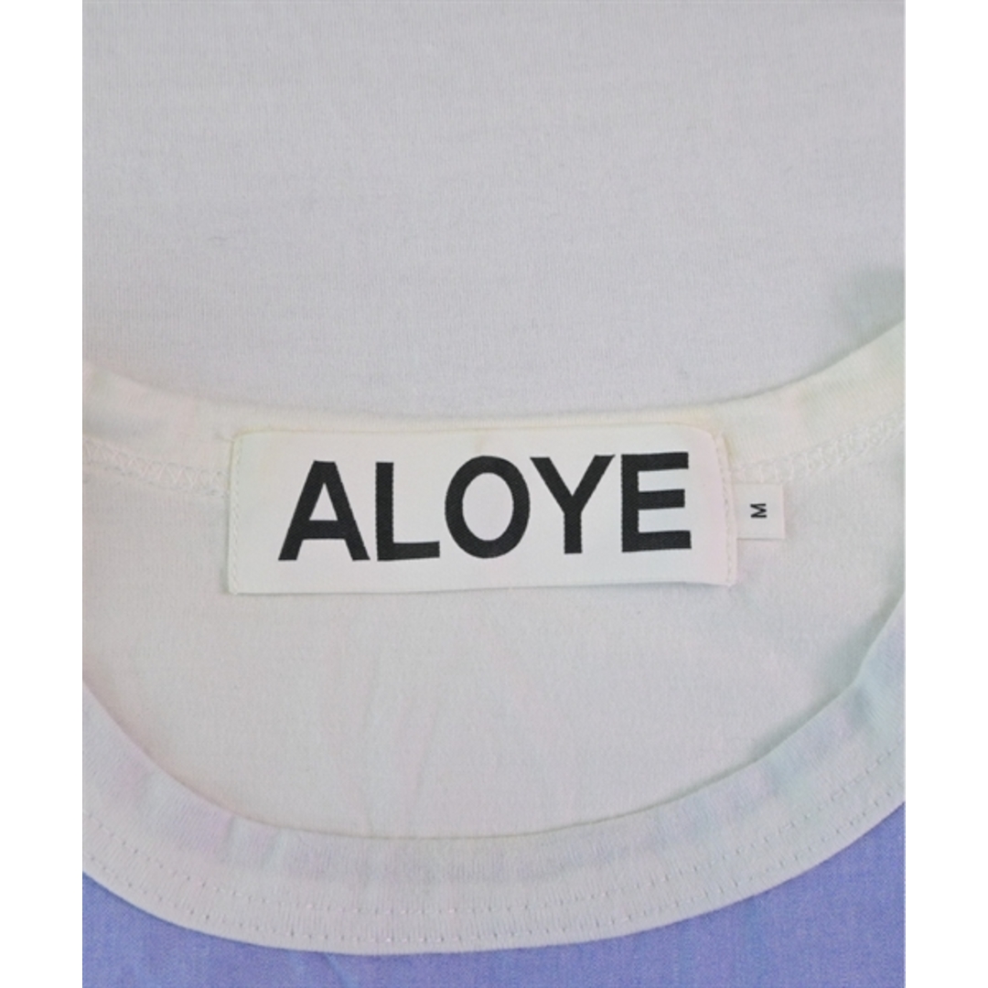 ALOYE(アロイ)のALOYE アロイ Tシャツ・カットソー M 水色x白x紫 【古着】【中古】 レディースのトップス(カットソー(半袖/袖なし))の商品写真