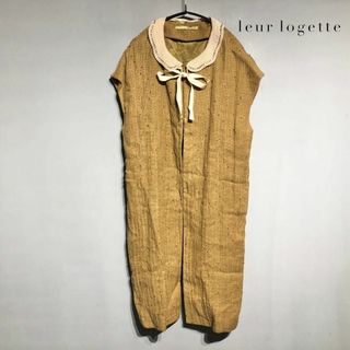 ルールロジェット(leur logette)のルールロジェッタ Leur Logette リネン ノースリーブ ワンピース(ひざ丈ワンピース)