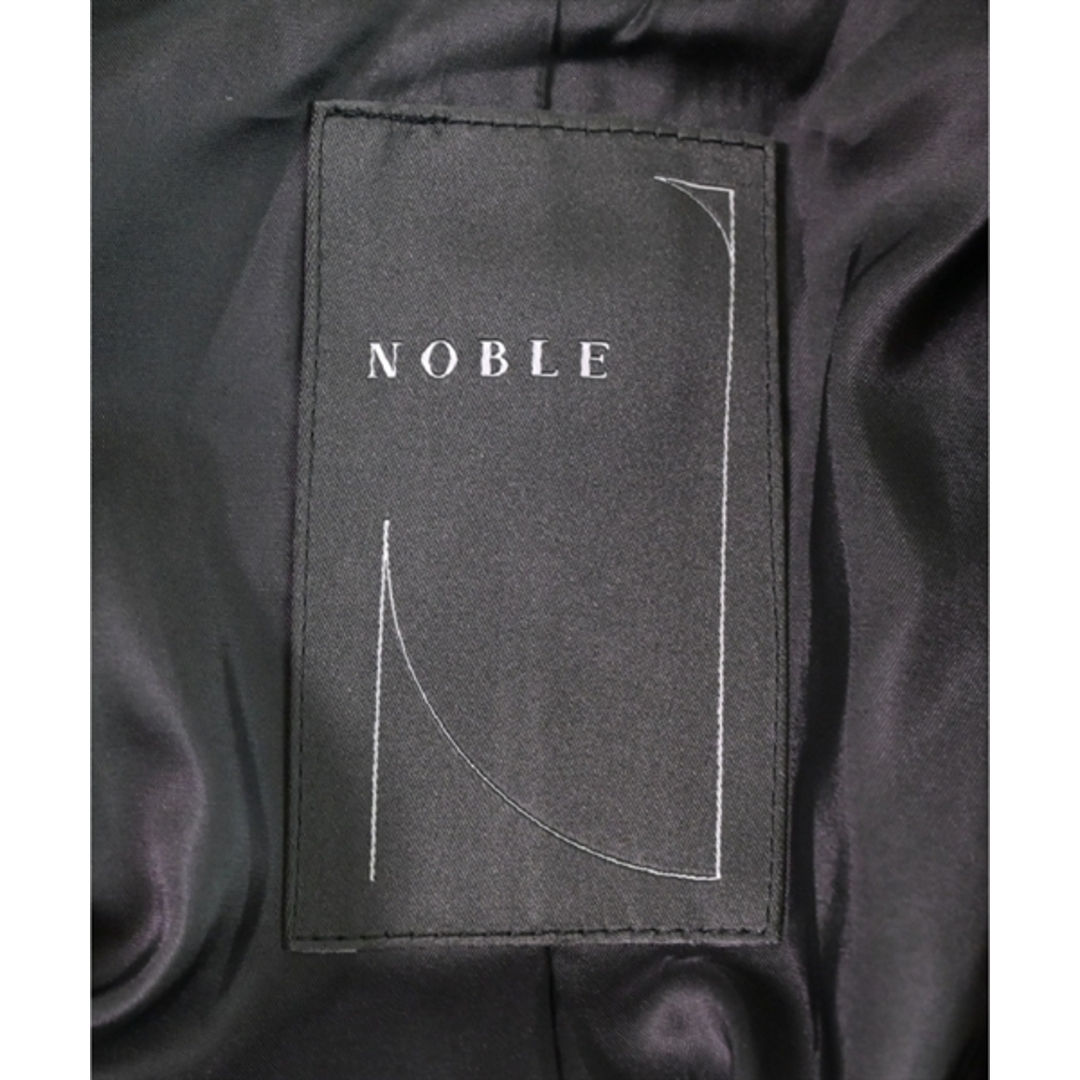 Noble(ノーブル)のNOBLE ノーブル テーラードジャケット F ベージュx黒x白(チェック) 【古着】【中古】 レディースのジャケット/アウター(テーラードジャケット)の商品写真