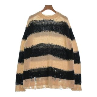 アクネストゥディオズ(Acne Studios)のAcne Studios ニット・セーター XXS ベージュx黒(ボーダー) 【古着】【中古】(ニット/セーター)