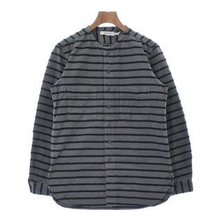 ノンネイティブ(nonnative)のnonnative カジュアルシャツ 0(XS位) グレーx紺(ボーダー) 【古着】【中古】(シャツ)