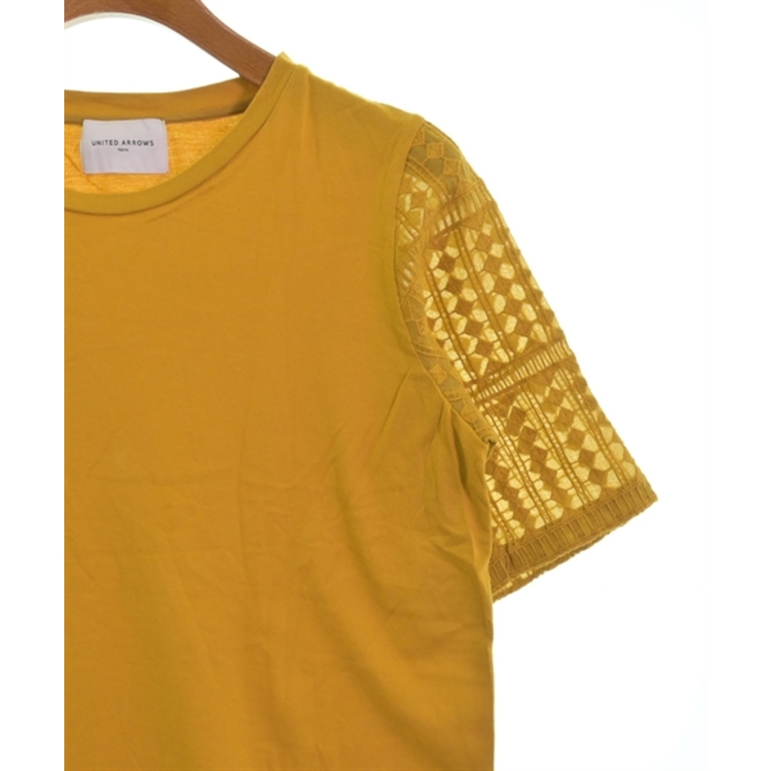 UNITED ARROWS(ユナイテッドアローズ)のUNITED ARROWS Tシャツ・カットソー -(M位) 黄 【古着】【中古】 レディースのトップス(カットソー(半袖/袖なし))の商品写真