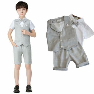 【色: グレー】[living&giving] 子供 キッズ フォーマル 男の子(その他)