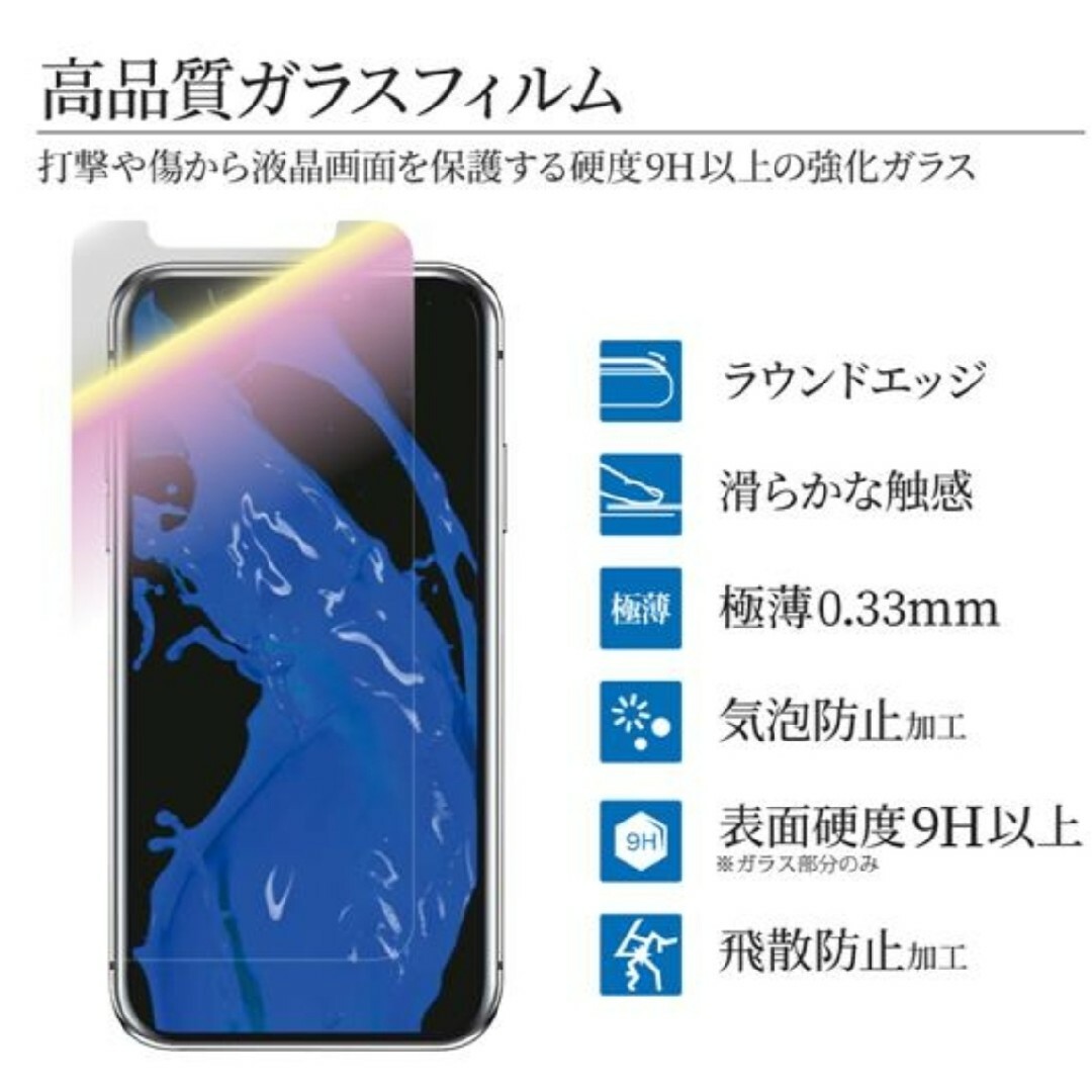 iPhone(アイフォーン)のiPhone11 iPhoneXR ブルーライト ガラス フィルム iPhone スマホ/家電/カメラのスマホアクセサリー(保護フィルム)の商品写真