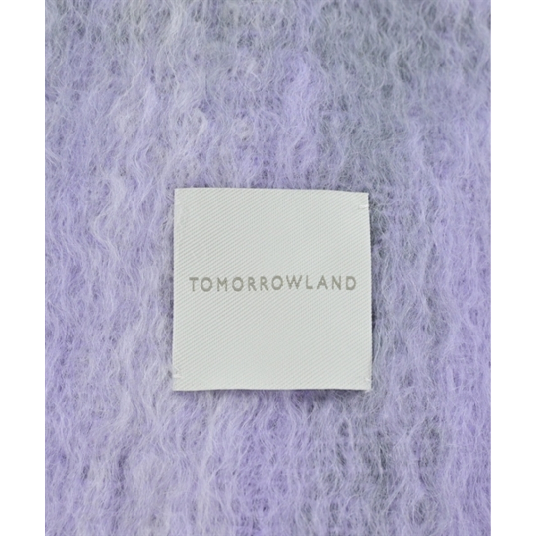TOMORROWLAND(トゥモローランド)のTOMORROWLAND トゥモローランド マフラー - 紫xグレー 【古着】【中古】 レディースのファッション小物(マフラー/ショール)の商品写真