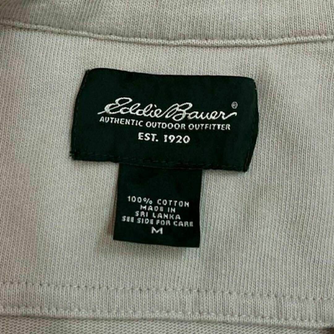 Eddie Bauer(エディーバウアー)の3238 スカーフセッ古着　ポロシャツ　長袖　Mサイズ　ベージュ系 メンズのトップス(ポロシャツ)の商品写真