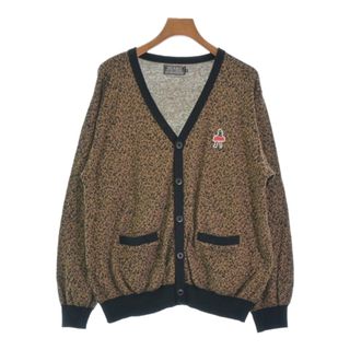 ヒステリックグラマー(HYSTERIC GLAMOUR)のHYSTERIC GLAMOUR カーディガン M 茶系x黒(豹柄) 【古着】【中古】(カーディガン)